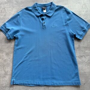 Patagonia Men’s Organic Cotton Polo Shirt Blue Large